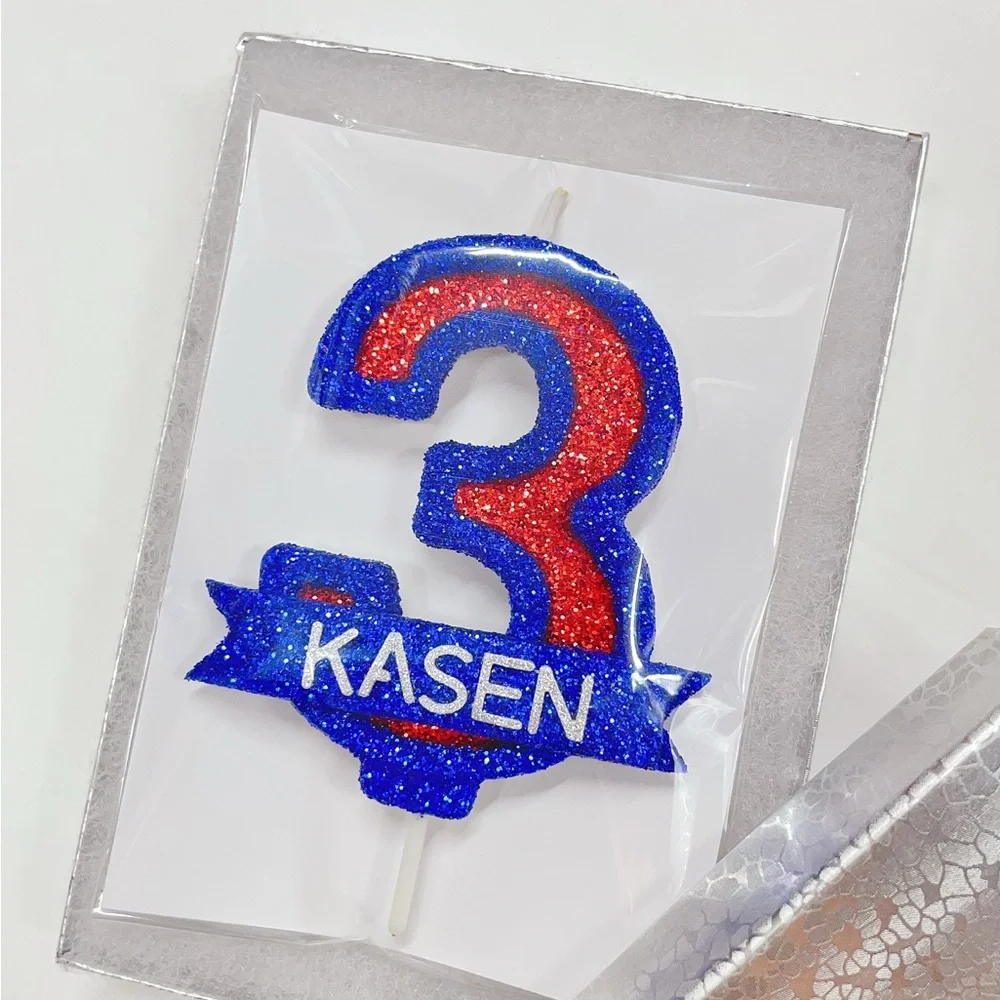 COPY - New! Personalized Name Candle Number Customized Birthday Candle Cake Top…